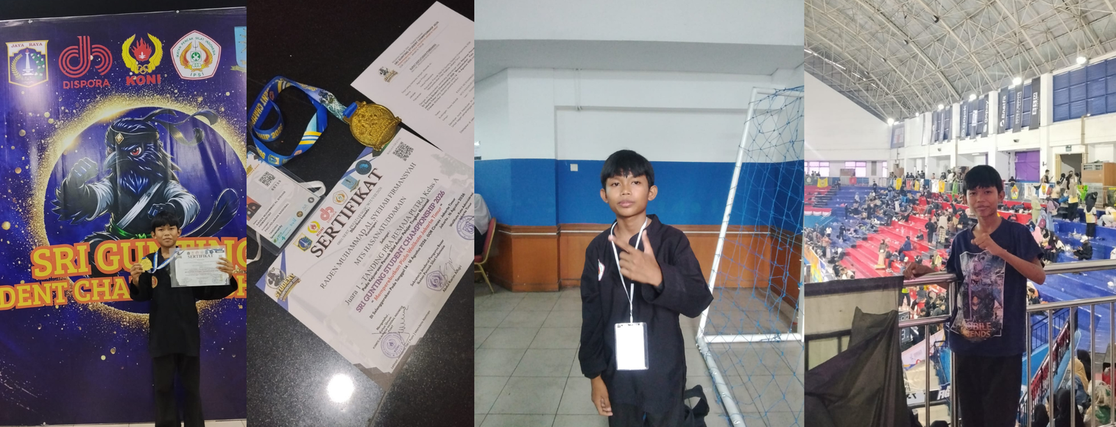 Siswa MTs Hasanatuddarain Raih Juara 1 Pencak Silat Tingkat Nasional